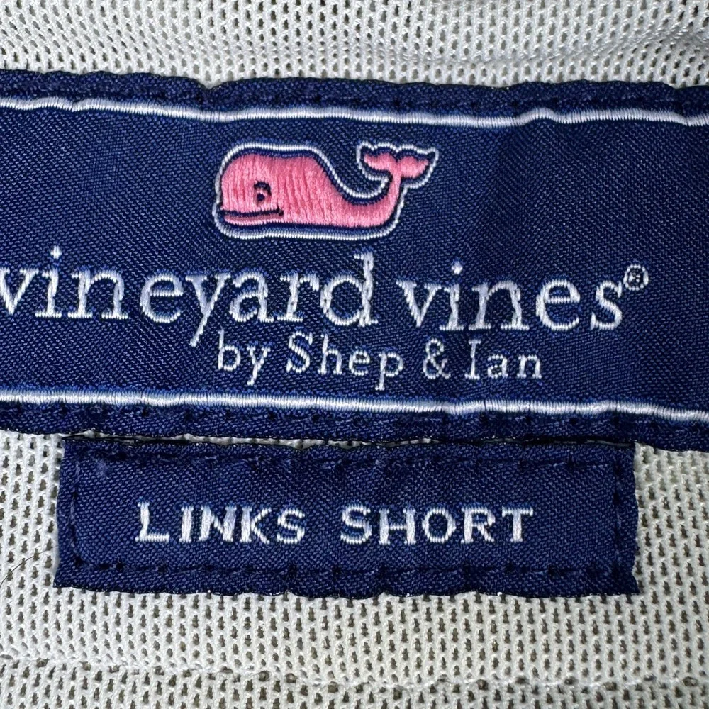 Vineyard Vines Mens Performance Golf Shorts Tan Khaki Flat Front Size 38